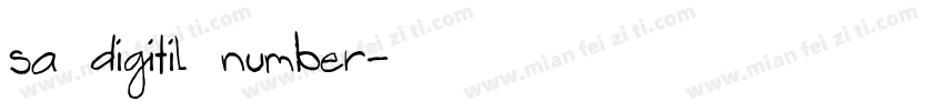sa digitil number字体转换